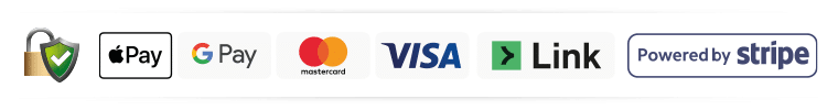 Shop securely with Apple Pay, Google Pay, Visa, Mastercard and more - we accept debt and credit cards